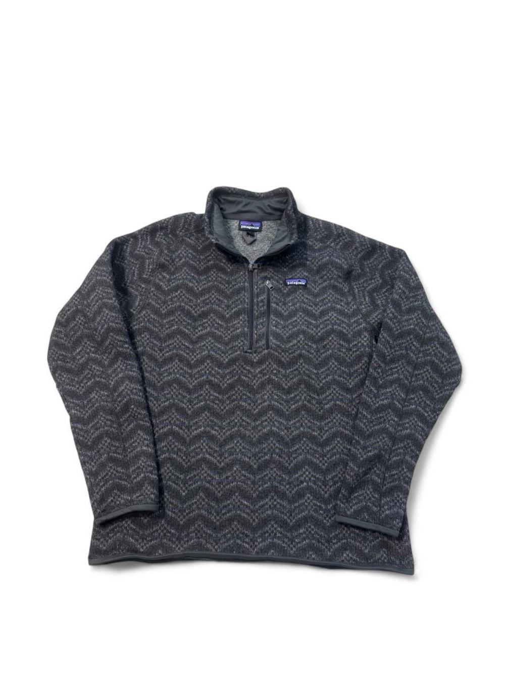 Patagonia better sweater quarter zip fleece island escape forge grey L mens